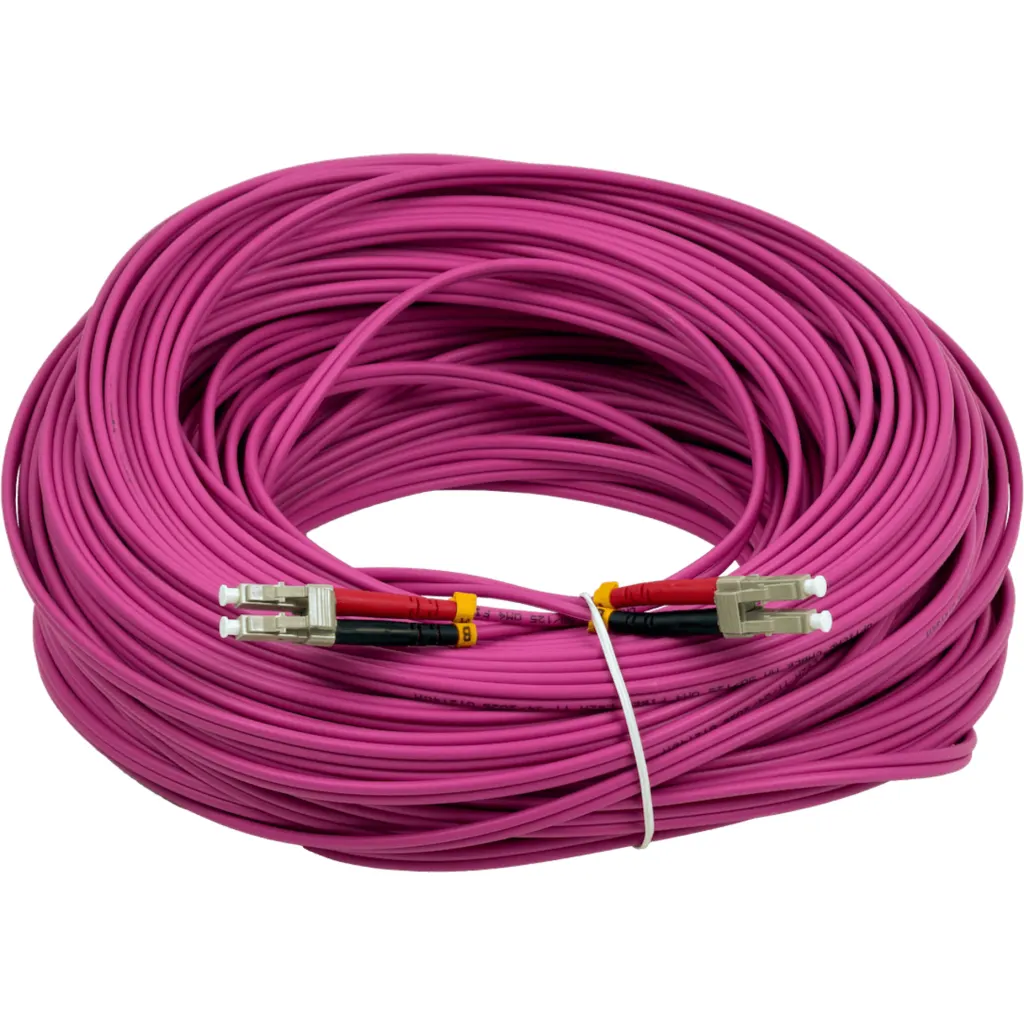 LSZH 50mt LC-LC OM4 MultiModo MM Duplex Jumper Fibra 50/125um 3mm
