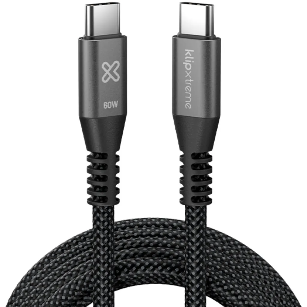Imagen 5 de Cable USB Tipo-C M/M v2.0 24pin 3mt 60W Color negro - Klip Xtreme KAC-250-10FT