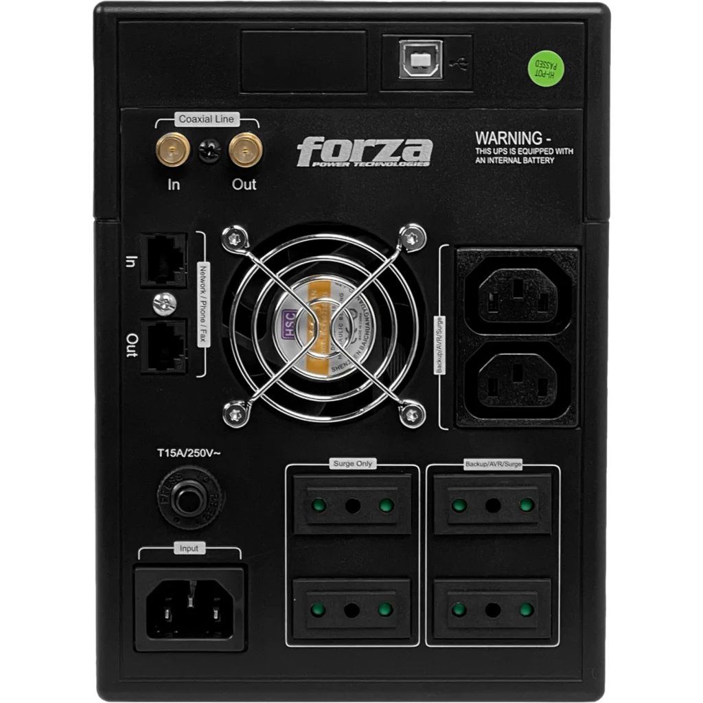 Imagen 3 de UPS Forza 2200VA 1200W 220V Interactiva 4 Salidas Comunicación USB Pantalla LCD