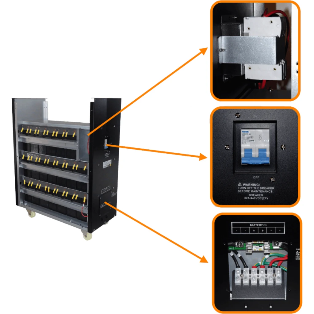 Imagen 1 de CITO 40-BAT 240VDC 2x20x12V/7,2AH Torre Banco Vacio s/Baterias