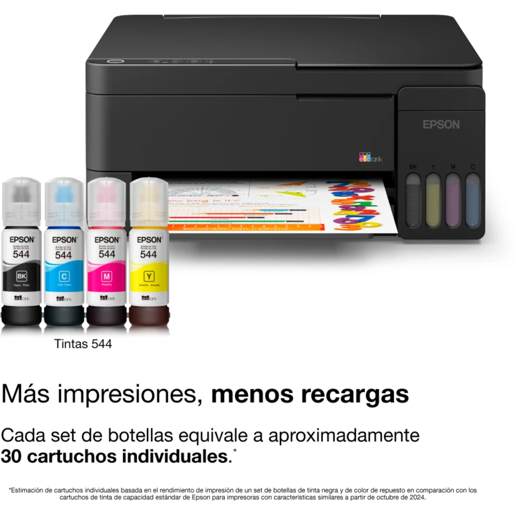Imagen 2 de Impresora Multifunción Epson EcoTank L3310, Tanque de Tinta Color USB2.0