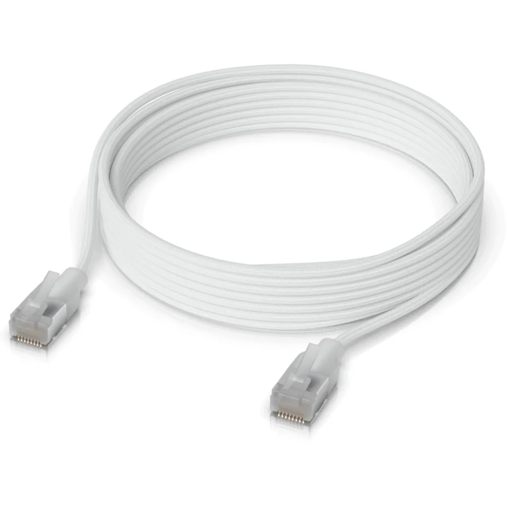UI 3mt Cable Etherlighting Blanco Cat6a UACC-CABLE-PATCH-EL-C6A-3M-W