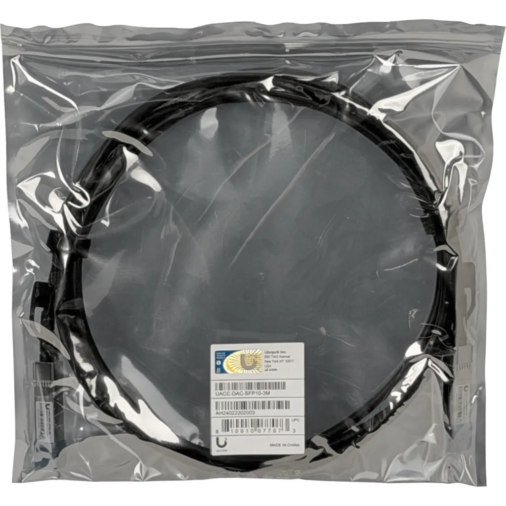 Imagen 1 de Cable de Red Ubiquiti UDC-3 Cable pasivo de cobre SFP+(10G) 3 mts Color Negro
