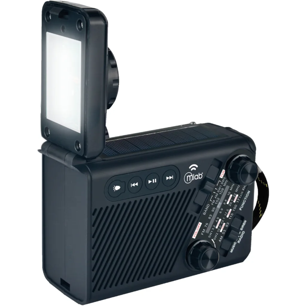 Imagen 3 de MLAB RADIO EMERGENCIA DINAMO SOLAR LAMPARA RECARGABLE ALERT INCIDENT BLACK