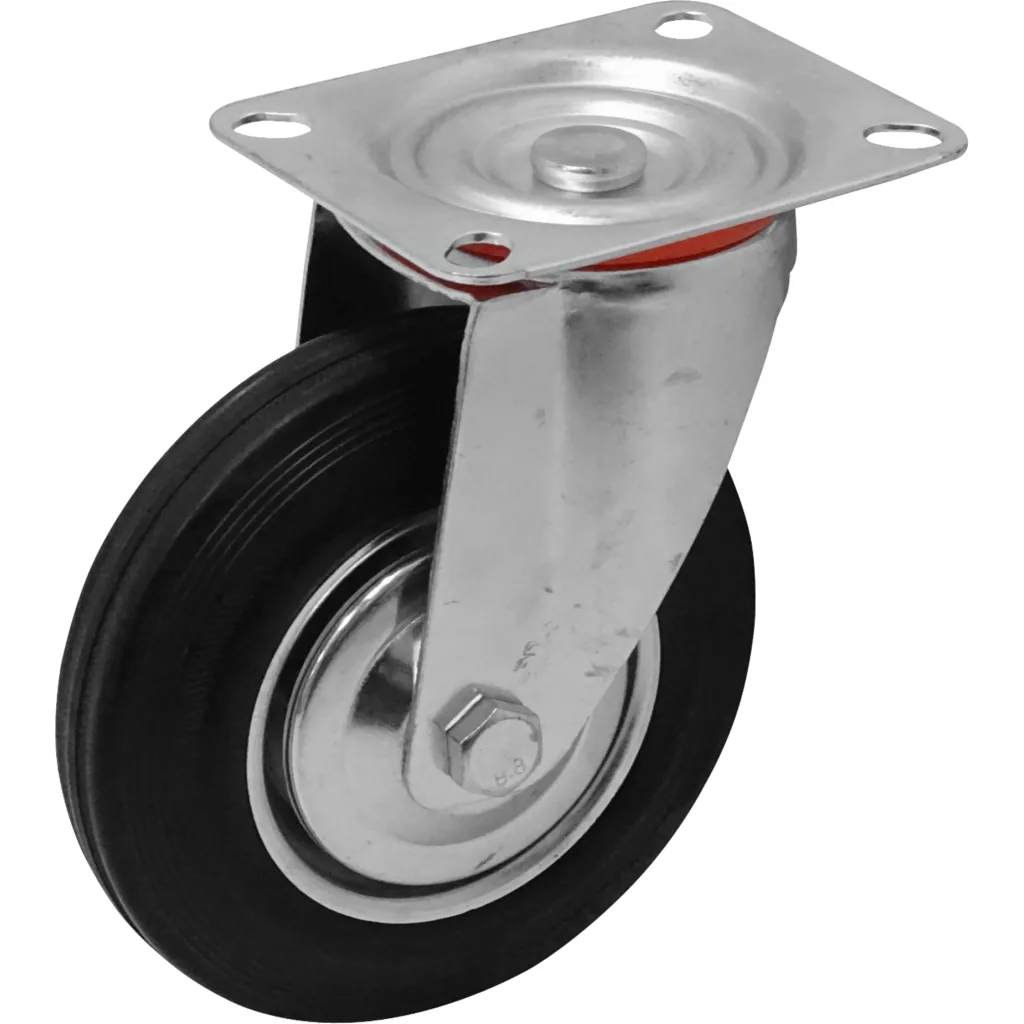 Imagen 3 de Rueda 6-pulgadas Giratoria Negra Soporta-150Kg 103x130x200