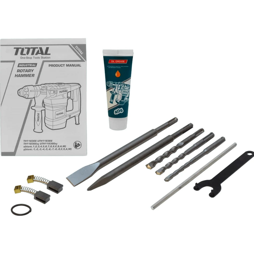 Imagen 4 de TOTAL Rotomartillo SDS Plus 1800W 850rpm Schuko-16A TH118366
