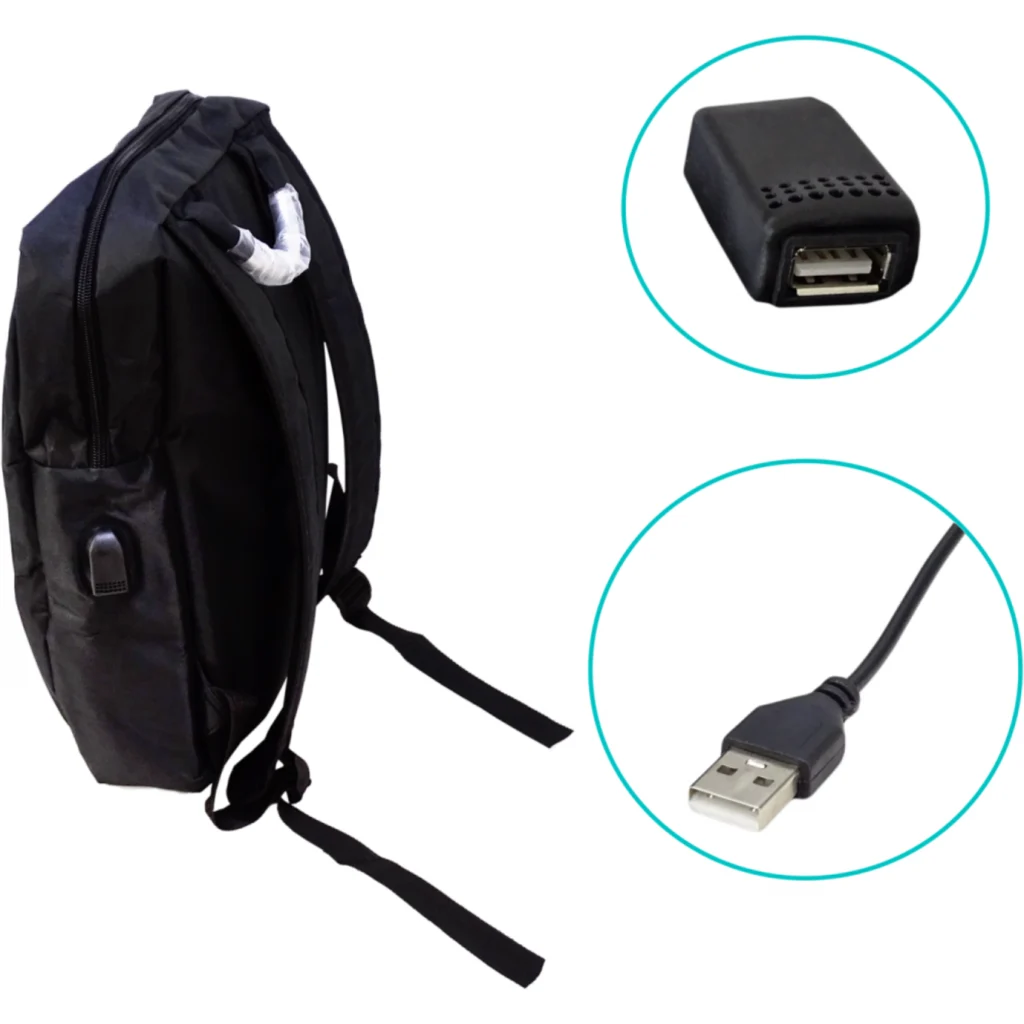 Imagen 2 de Mochila Notebook 16-pulg 33x45cm Negra Incluye-USB-A