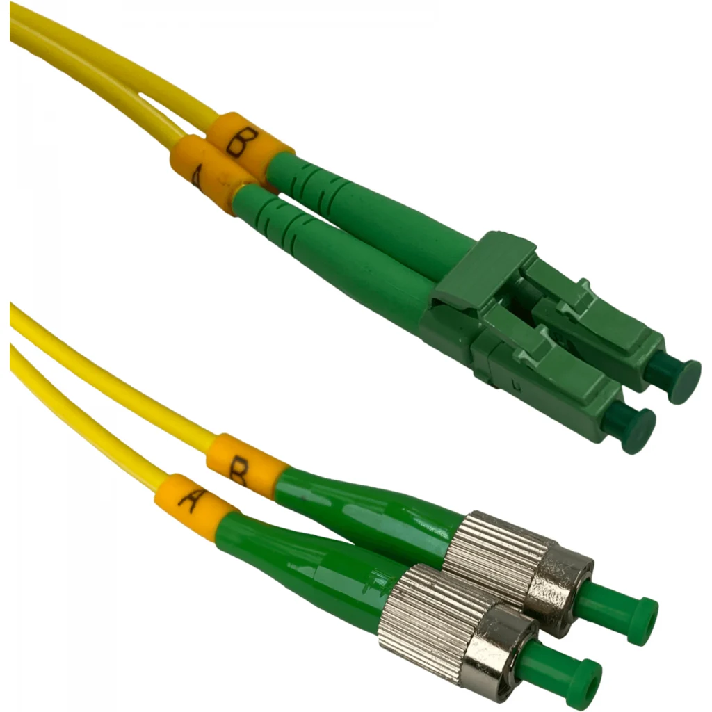 2mt LC/APC-FC/APC MonoModo SM Duplex Jumper Cable Fibra 9/125um