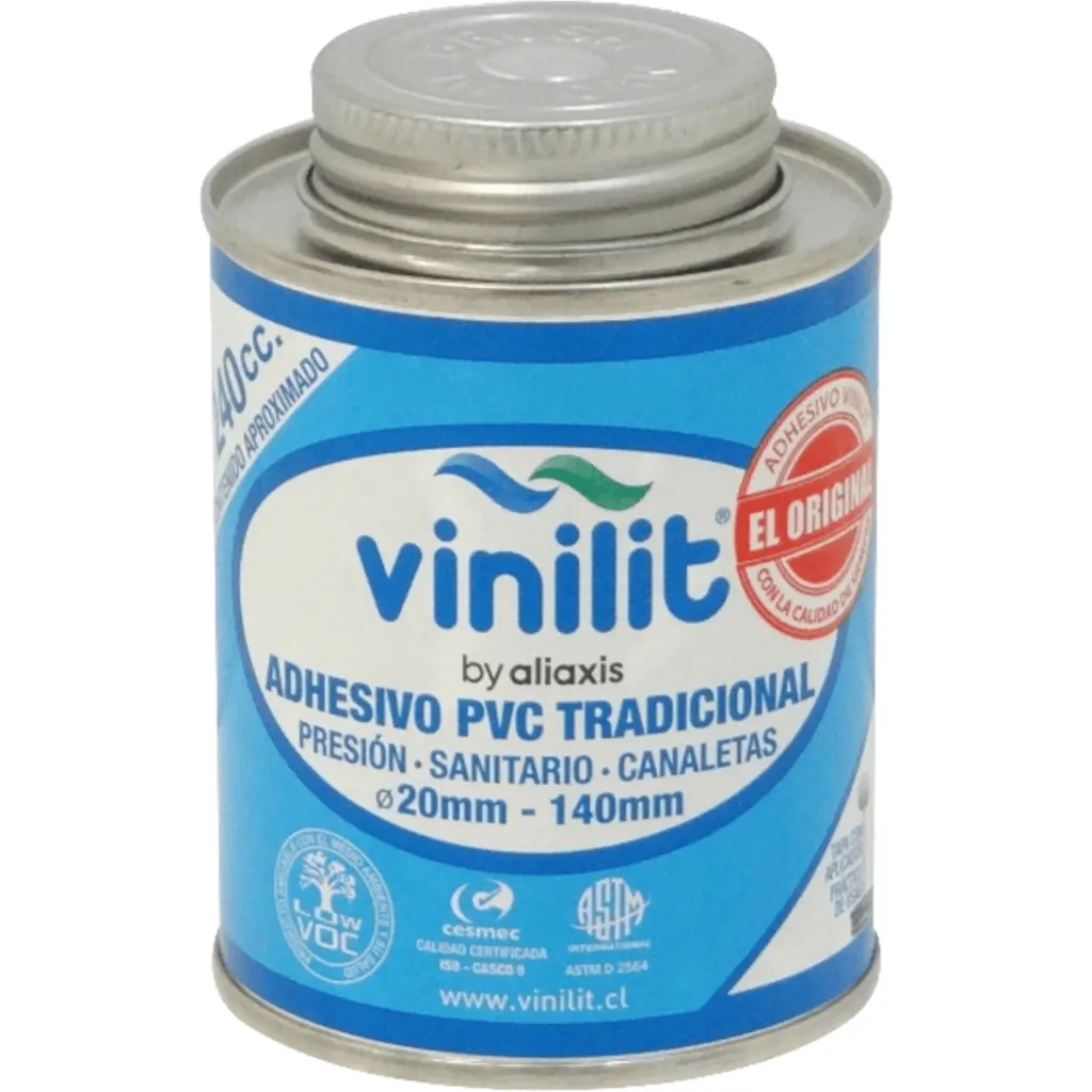 Imagen 2 de VINILIT 240cc Tarro Adhesivo PVC 120x16mm 70x25mm incluye-aplicador