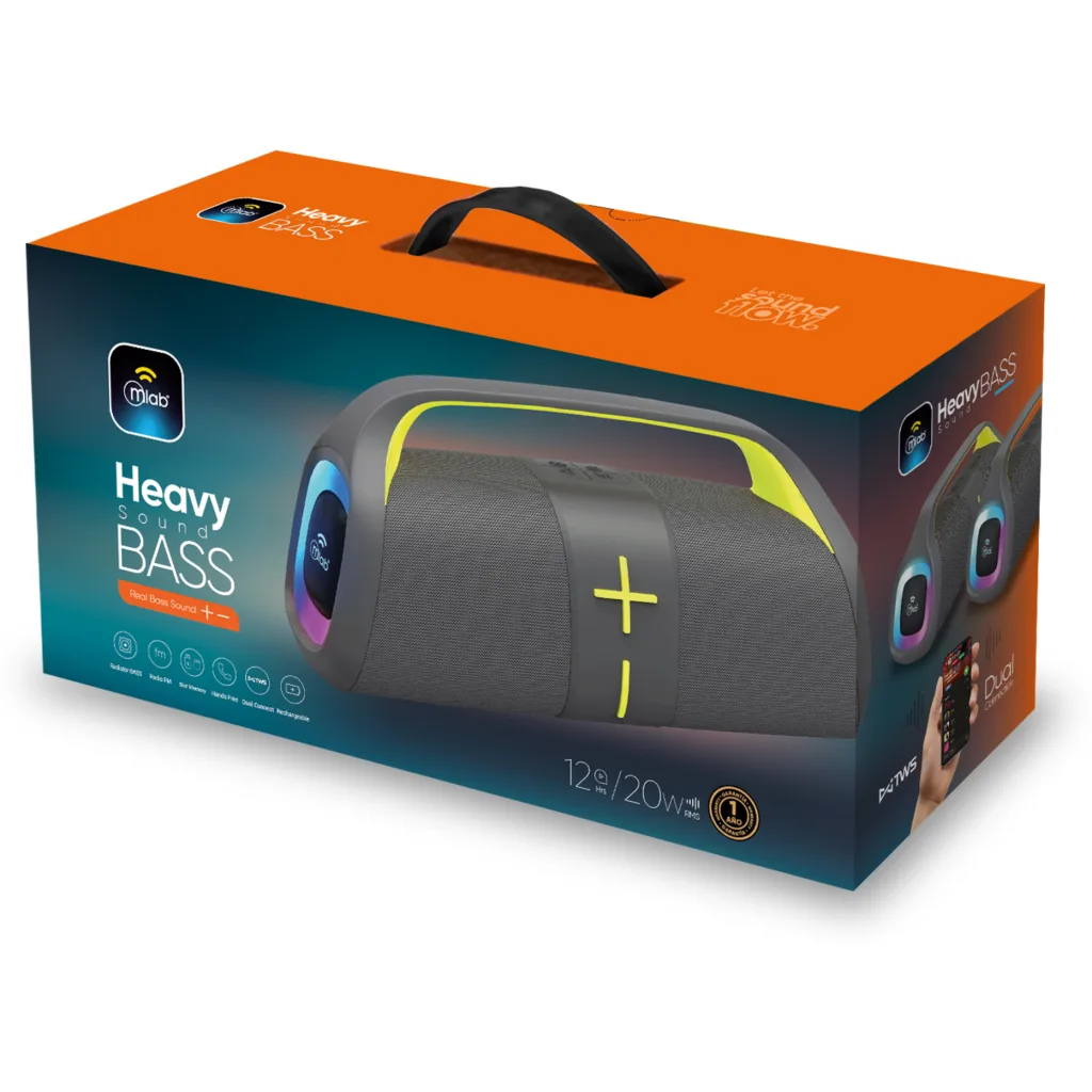 MLAB PARLANTE HEAVY SOUND BASS GREY