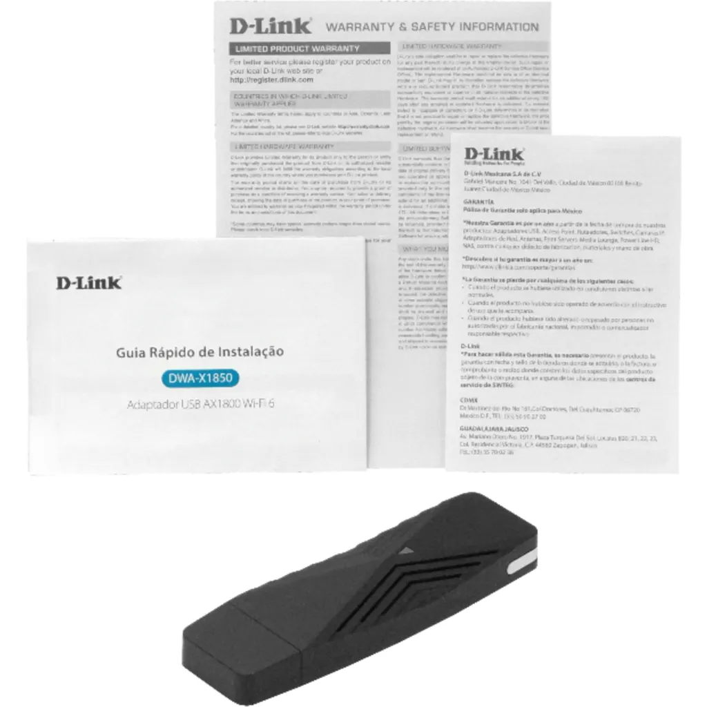 Imagen 2 de Adaptador de Red USB D-Link DWA-X1850 AX1800 Wi-Fi 6 (802.11ax) USB 3.2 G1 Negro
