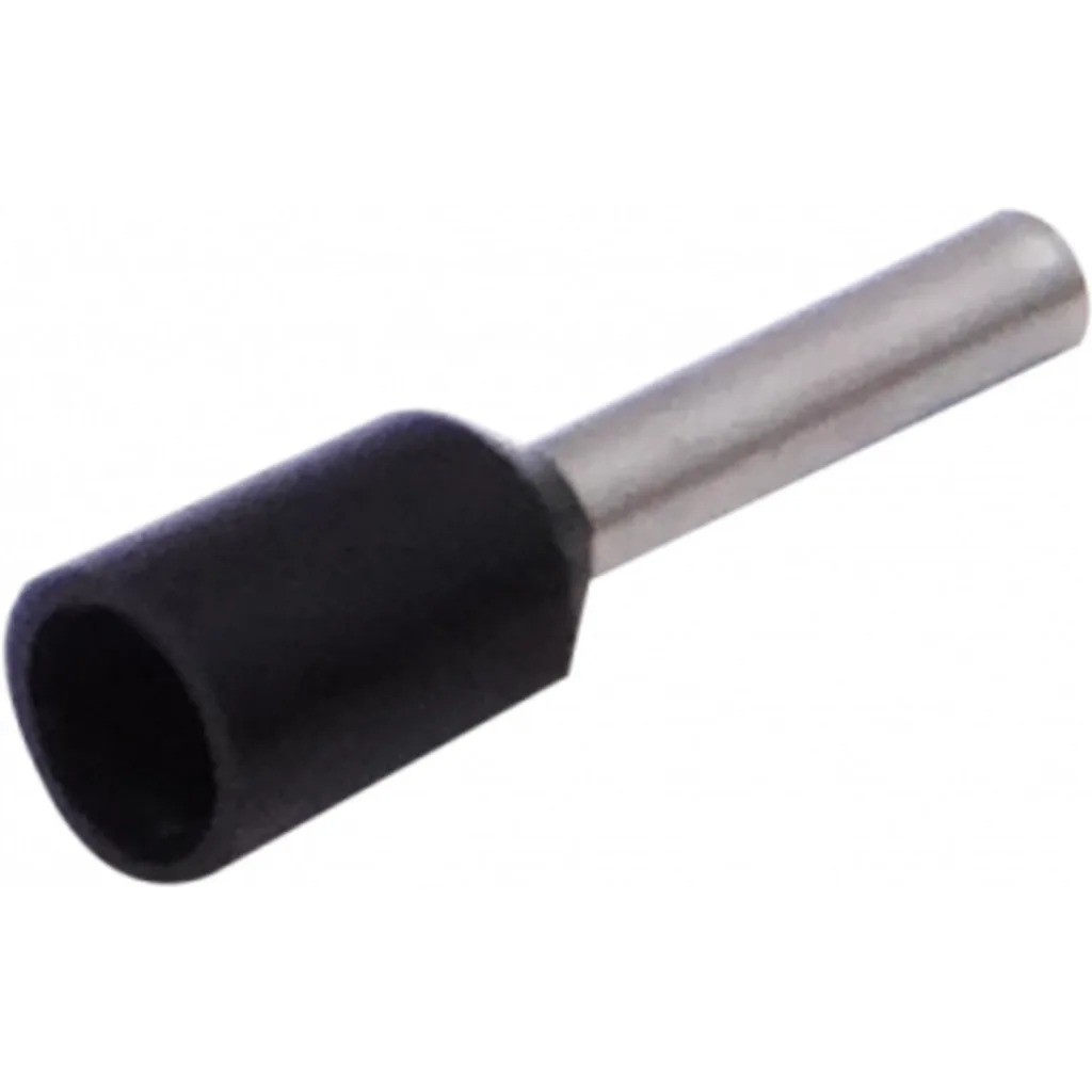Imagen 1 de Negro 1,0mm2 8/15mm 100-unid AWG18 Ferrules Terminal Aislado Crimpeabl