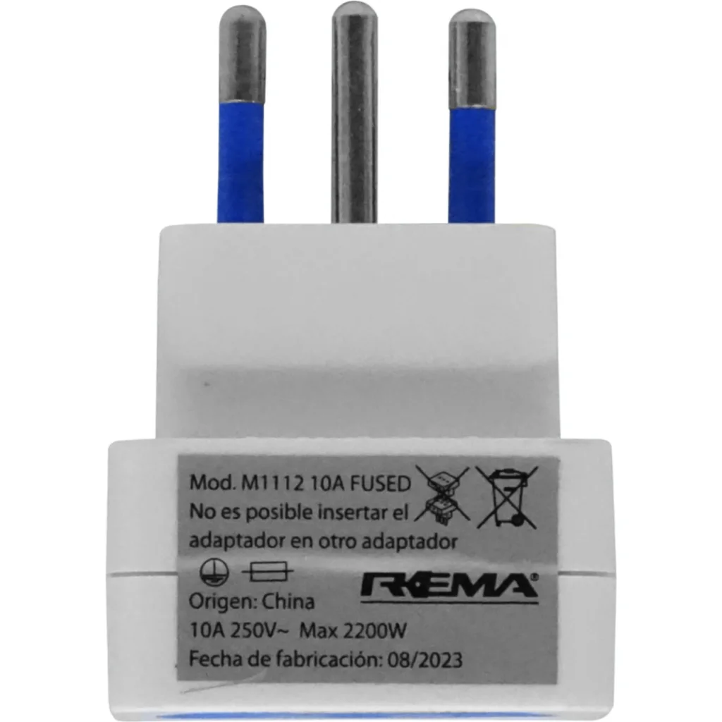 Imagen 2 de Adaptador Enchufe REMA IMJH-W Chile16A-Hembra Chile10A-Macho Color Blanco