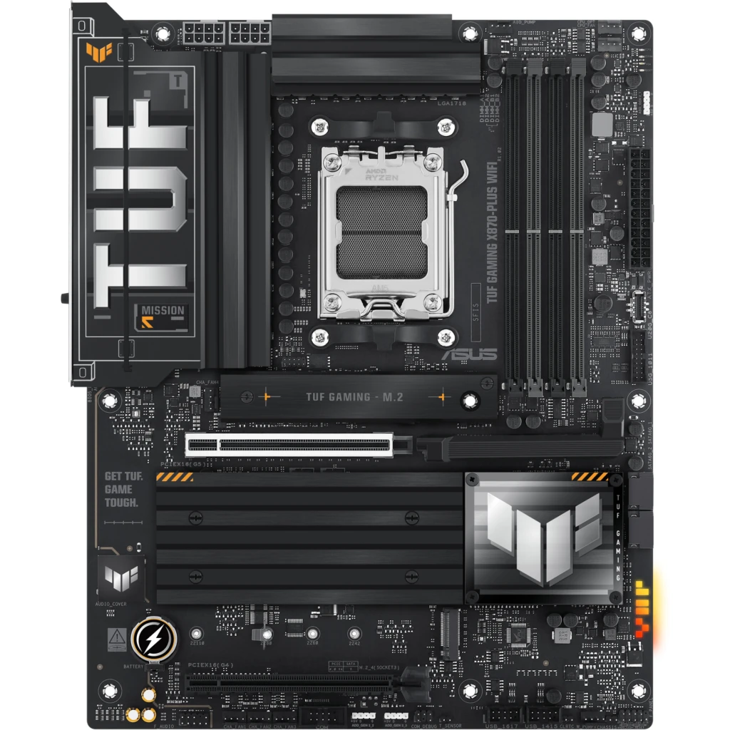 Imagen 2 de Tarjeta Madre Asus TUF GAMING X870-PLUS WIFI AMD AM5 4*DDR5 4*M.2 HDMI USB-C 
