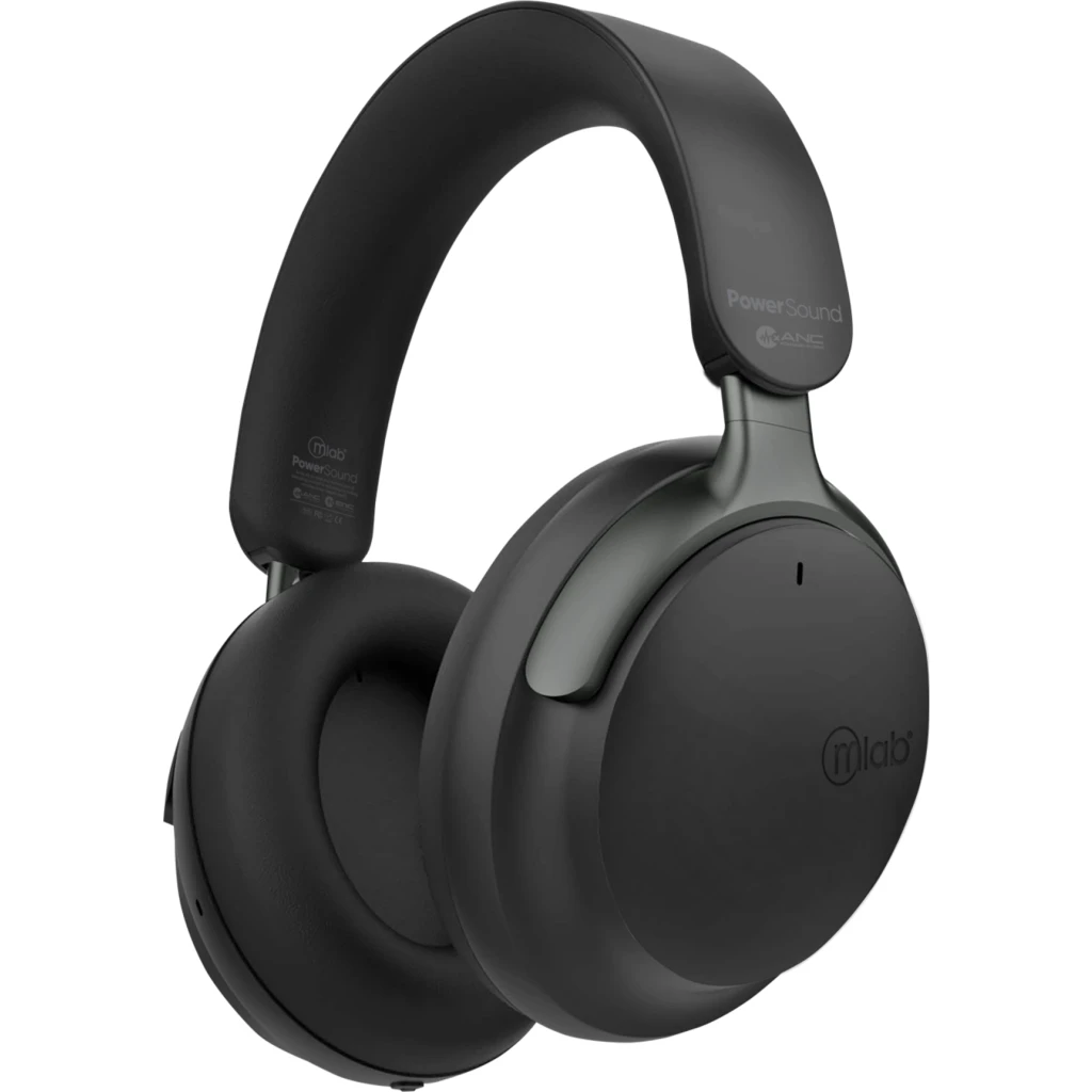 MLAB AUDIFONO ANC + ENC TOUCH KEY BLUETOOTH ACTIVE NOISE CANCELLING POWERSOUND TYPE-C BLACK
