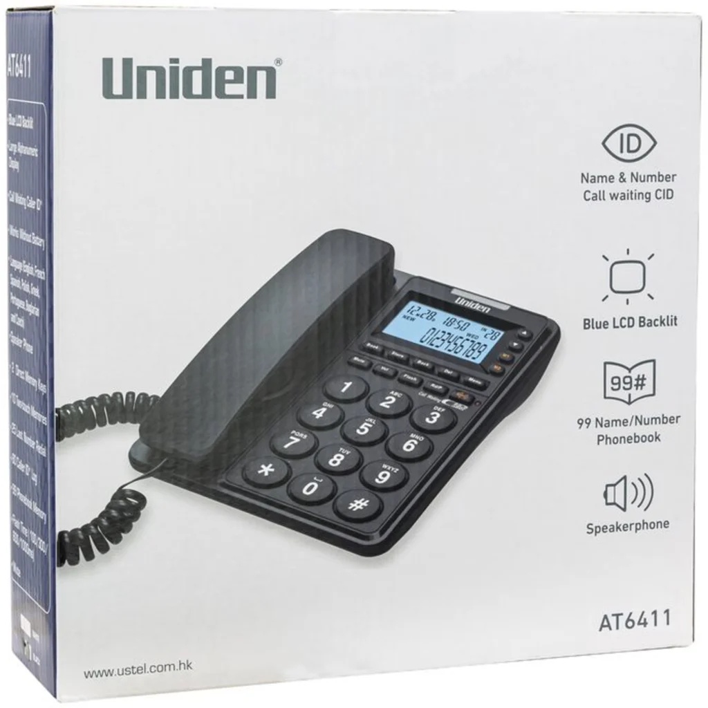 Imagen 3 de Telefono analogo marca Uniden modelo 6411 Pantalla LCD (Identificacion de llamad