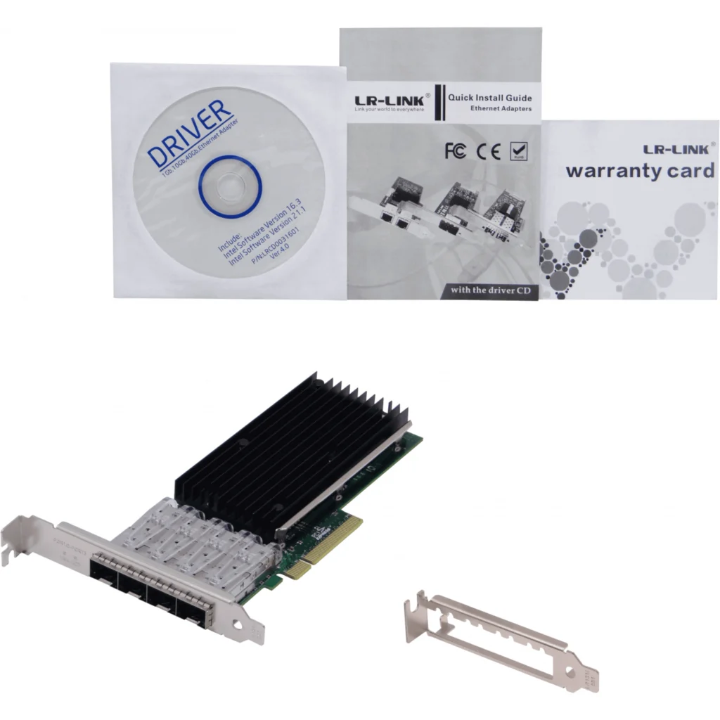 Imagen 3 de LRLINK PCIe-x8 4-SFP+10G NIC LREC9804BF Tarjeta IntelXL710 p/Servidor