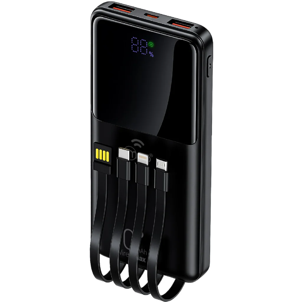 MLAB POWERBANK RAPIDO 10.000mAh / 22.5W CARGADOR PORTATIL WIRED MAX ENERGY BLACK