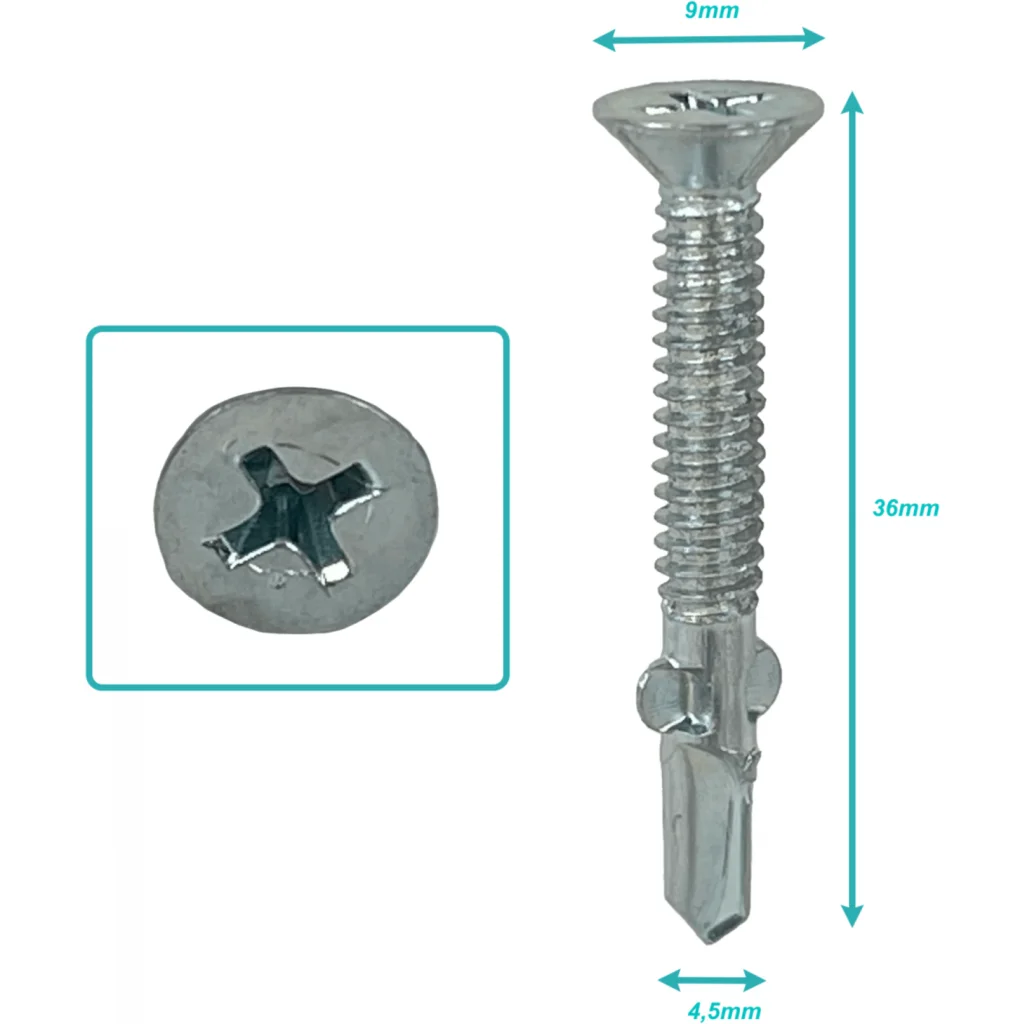 Imagen 1 de Autoperforante Tornillo Winger 100u. 10-24 X 1.7/16-pulg 652120001