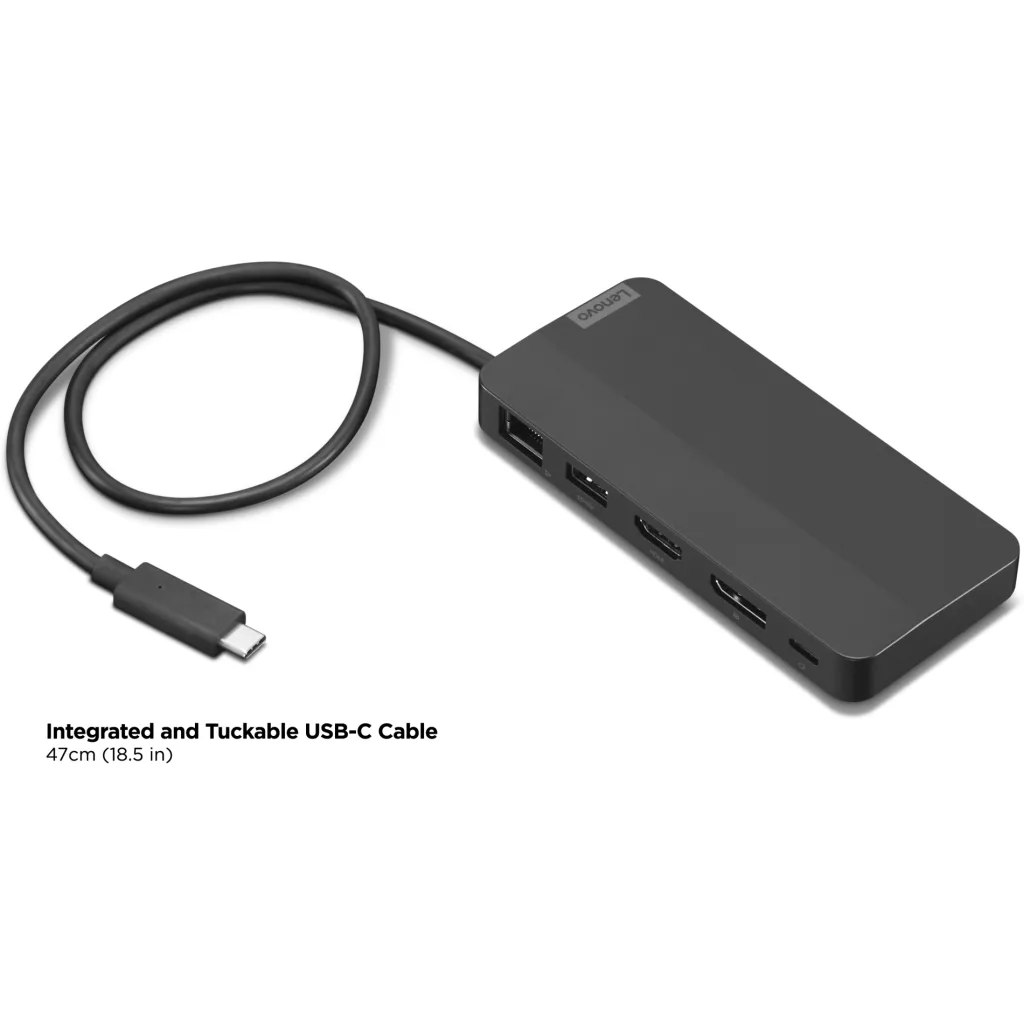 Imagen 6 de Docking Station  Lenovo Travel Dock, USB-C a Dual USB-C USB-A HDMI LAN 