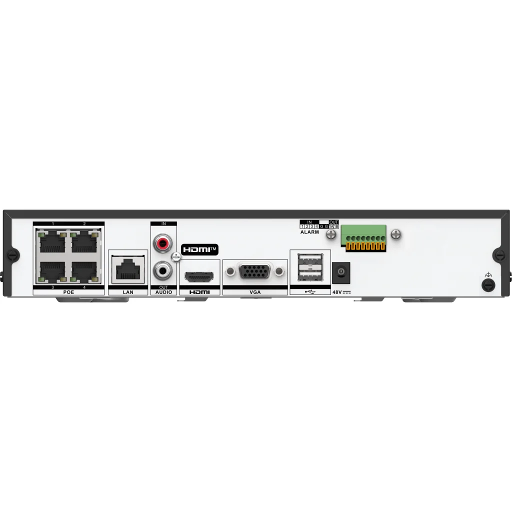 Imagen 4 de NVR IP Hikvision 4 ch 4 ch POE Capacidad 1 HDD/ H.264+ H265/ Grabacion 40Mbps