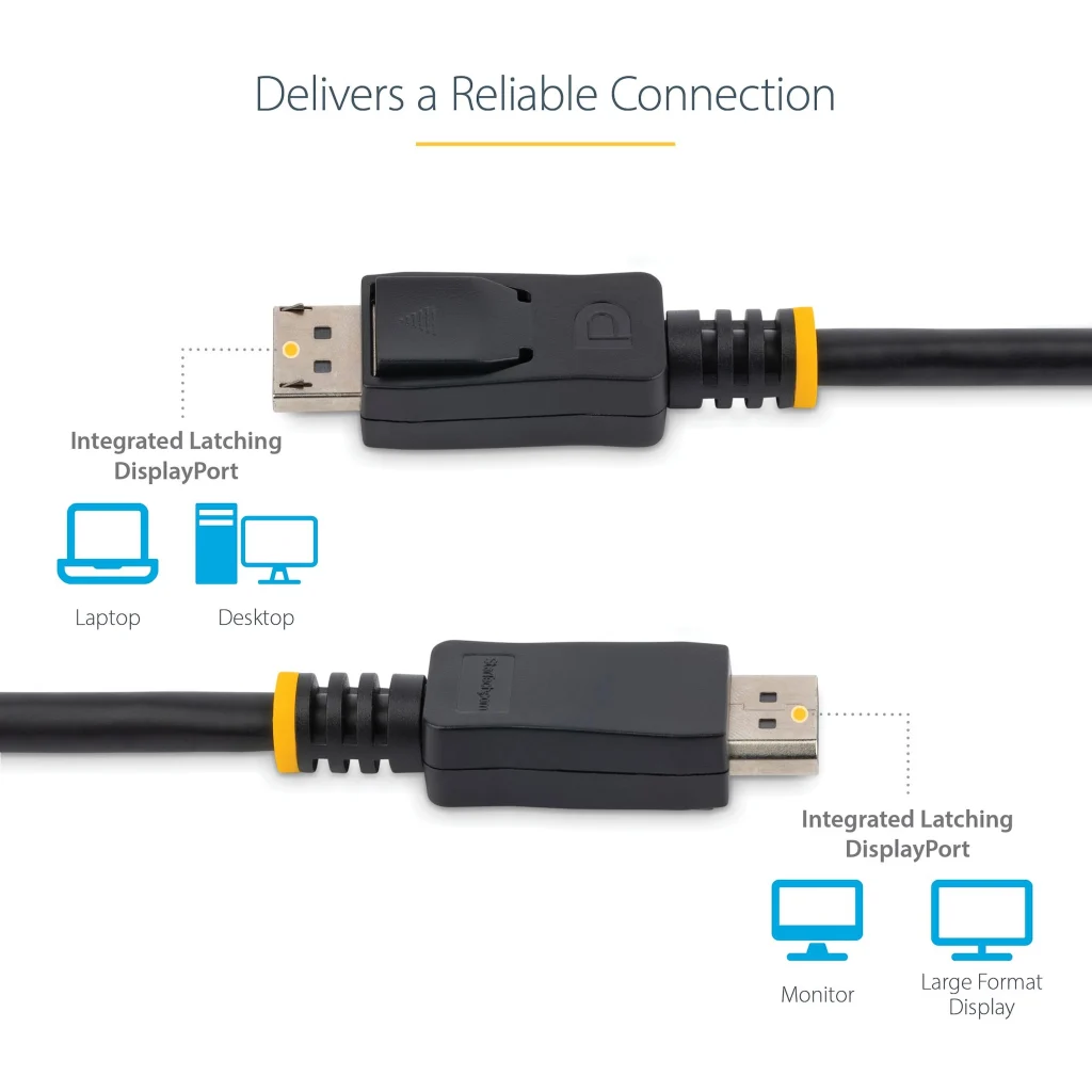 Imagen 4 de 10 ft DisplayPort Cable with Latches M/M