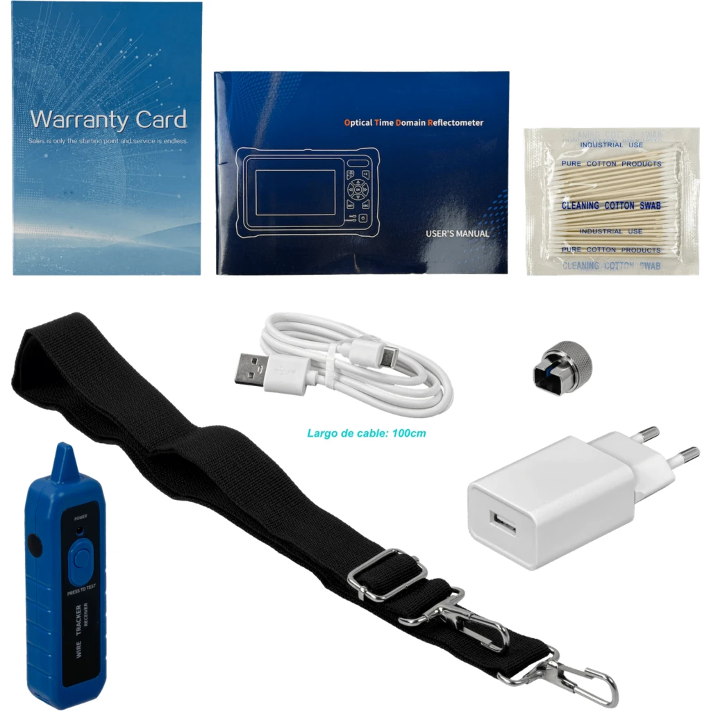 Imagen 3 de 1310/1550nm 100km 24-22dB ST/SC/FC USB MSD Recargable Reflectometro