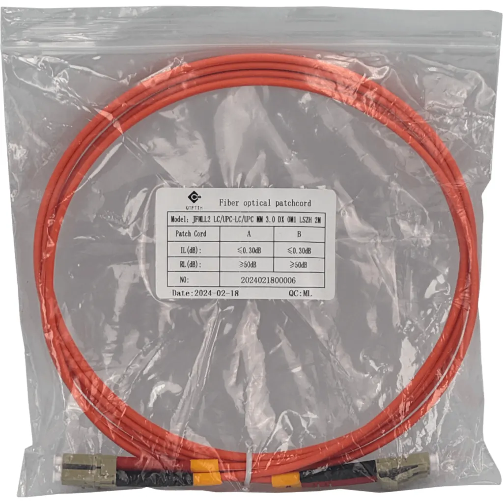 Imagen 2 de 2mt LC-LC OM1 MultiModo MM Duplex Jumper Fibra 62.5/125um 3mm LSZH
