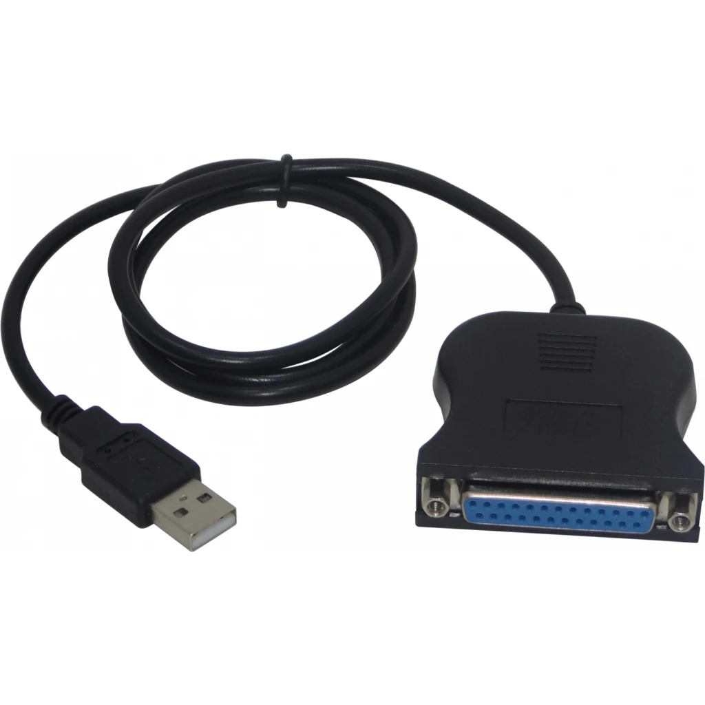 Cable Adaptador Genérico USB-A a Paralelo DB25 M/H, 75cm