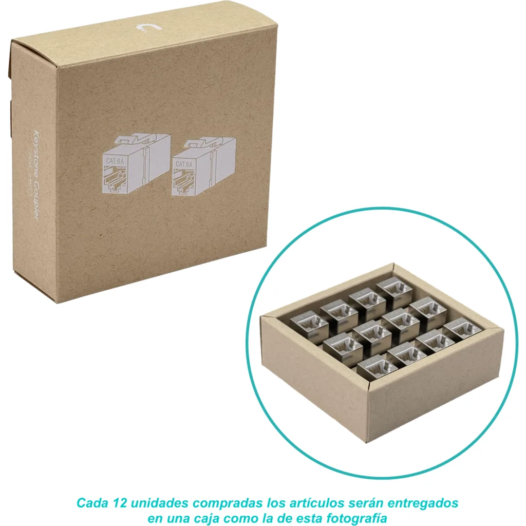 Imagen 1 de UI 1u Cat6A Blindado Copla RJ45-RJ45 FTP STP UACC-KEYSTONE-COUPLER-C6A