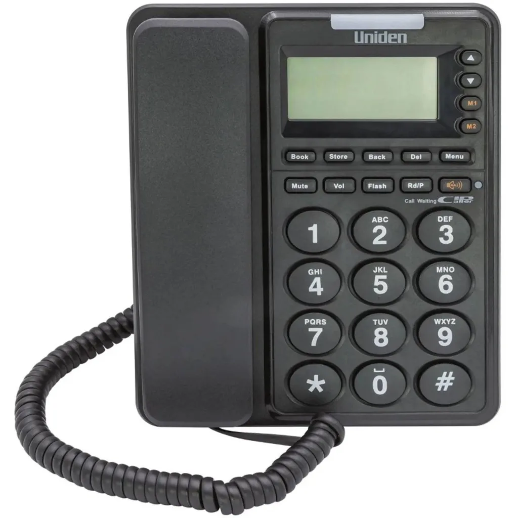 Telefono analogo marca Uniden modelo 6411 Pantalla LCD (Identificacion de llamad