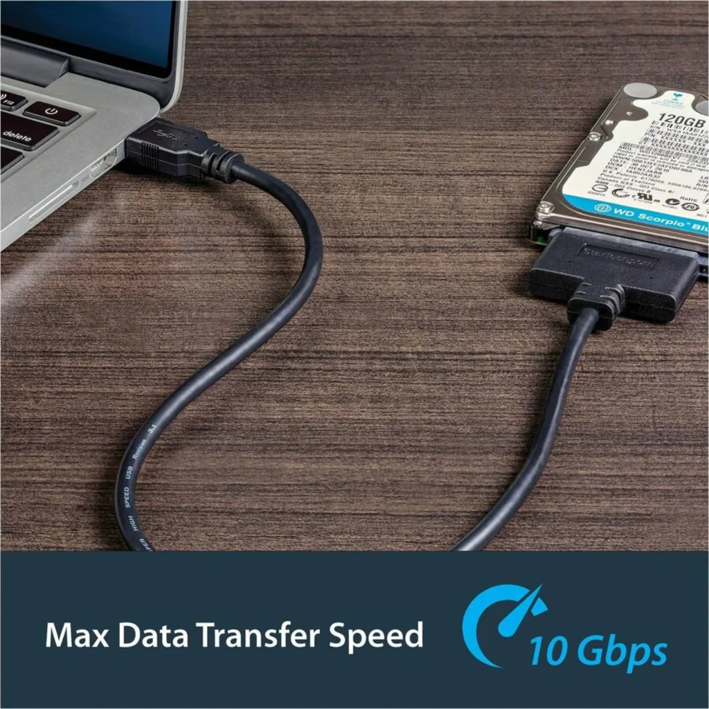 Imagen 1 de StarTech.com USB 3.1 Gen 2 (10Gbps) Adapter Cable for 2.5in SATA SSD/HDD Drives 