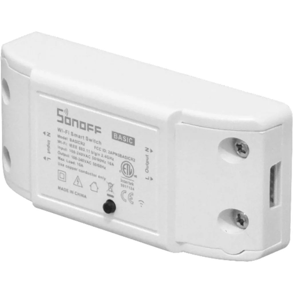 SONOFF Rele 2200W 90-250VAC 10A Solo-WiFi IoT Domotica