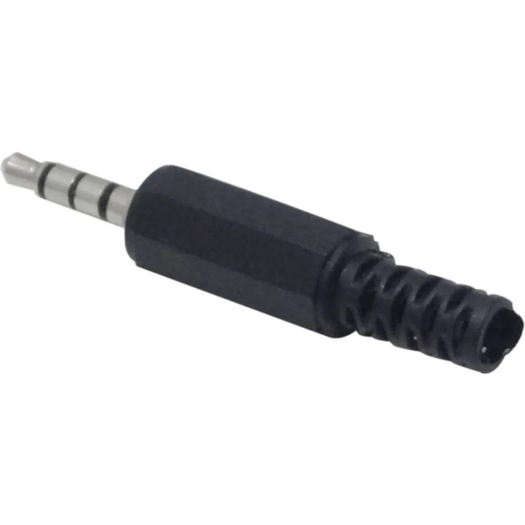 Imagen 1 de Conector 4-pin 3,5mm-Macho Audio Video Phone-1/8 Soldable 3.5mm