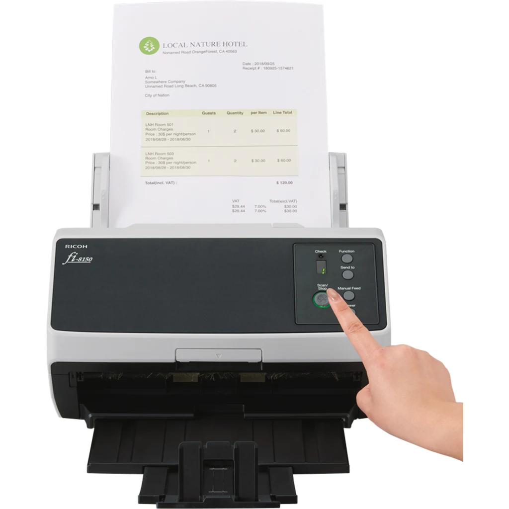 Imagen 1 de Escáner de Escritorio Ricoh fi8150, 600dpi ADF A4, Carta USB LAN