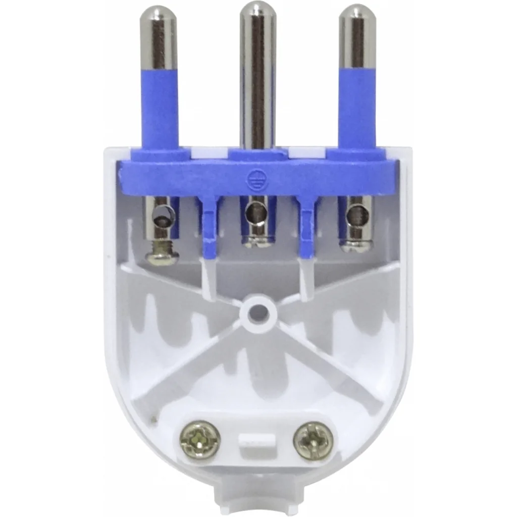 KALOP 2P+T 16A Enchufe Macho Volante Blanco con-Tierra SL1003 KC44560