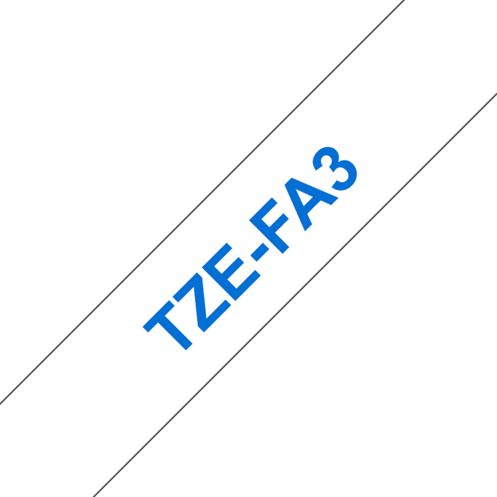 TZEFA3 : Iron on Fabric Tape Blue on Whi