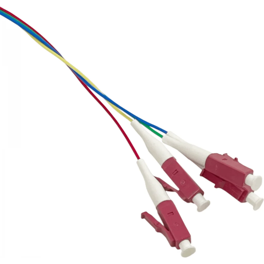 Imagen 2 de LC/UPC OM4 Multimodo 1,5mt 4-Unidades Pigtail 50/125um 0,9mm 150cm