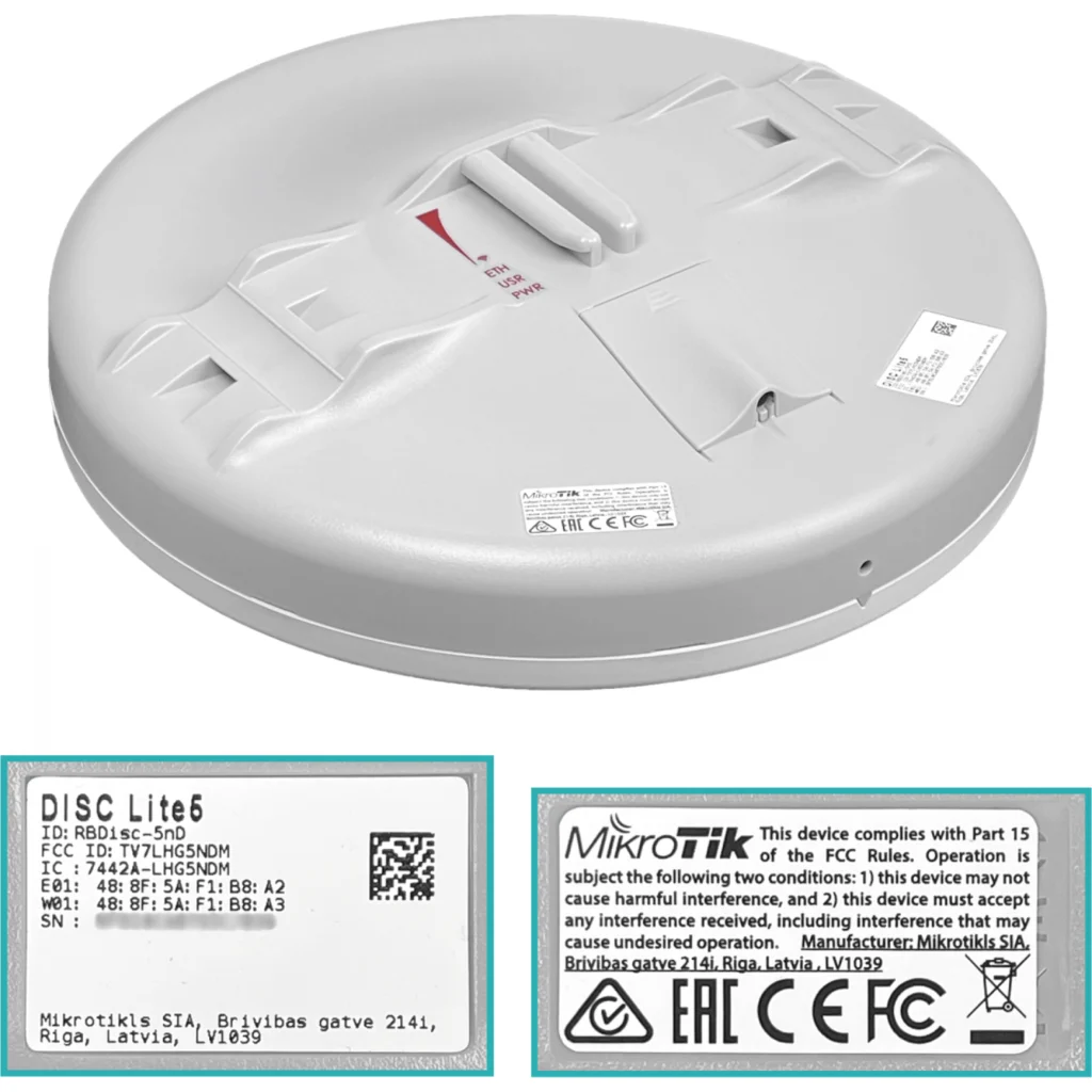 MIKROTIK 5GHz 265mm L3 21dBi 25dBm 64mb 600MHz 1-100-PoE 5150-5875MHz