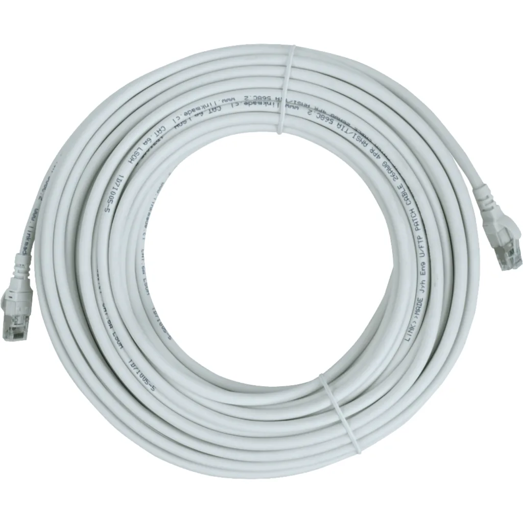Imagen 1 de LINKMADE 15mt Cat6a U/FTP Blanco LSZH Cable Patch Inyectado Multifilar
