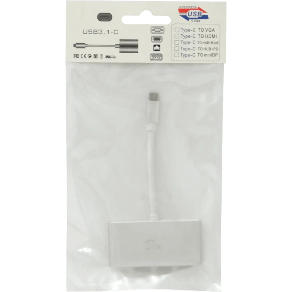 Hub USB-CM a 1xUSB-CH 3xUSB-AH Cable-7cm USB3.1