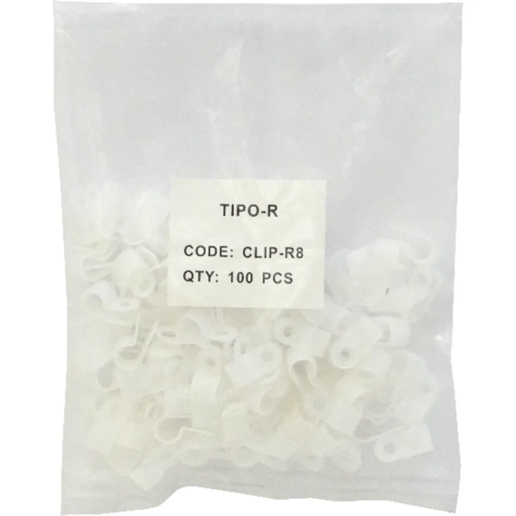 Imagen 1 de Tipo-R 100-unid 7,9mm-Cable Clip 10x22mm Pinza Fijacion p/Tornillo-5mm