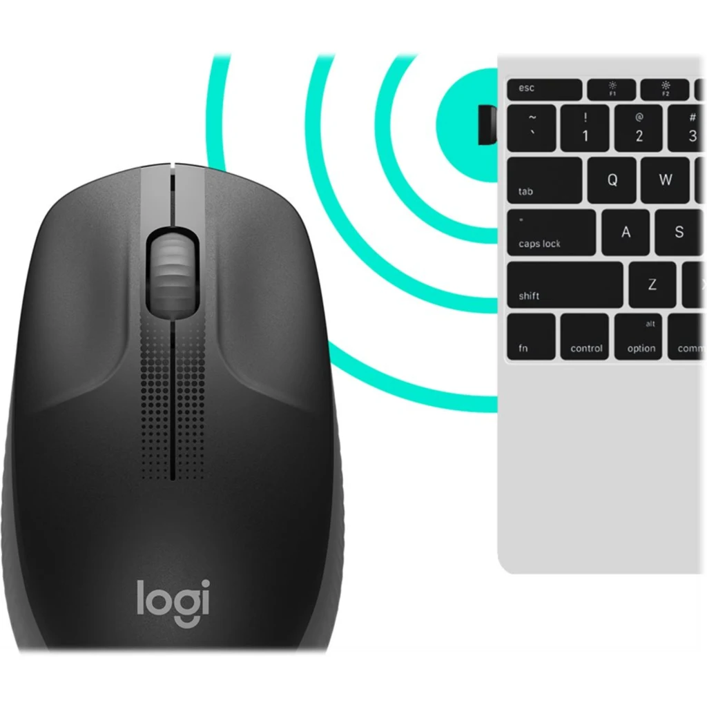 Imagen 9 de Mouse Inalámbrico Logitech M190 Óptico 1000dpi Ambidiestro 3 botones USB Gris
