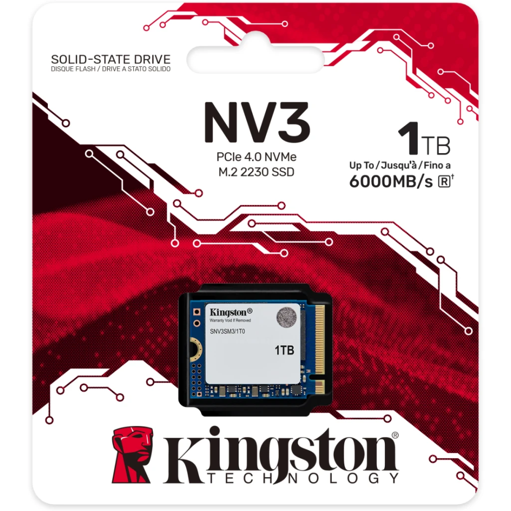 Imagen 2 de Unidad SSD Kingston NV3 1TB M.2 22*30 PCIe4x4 NVMe Lec6000MB/s Esc4000MB/s