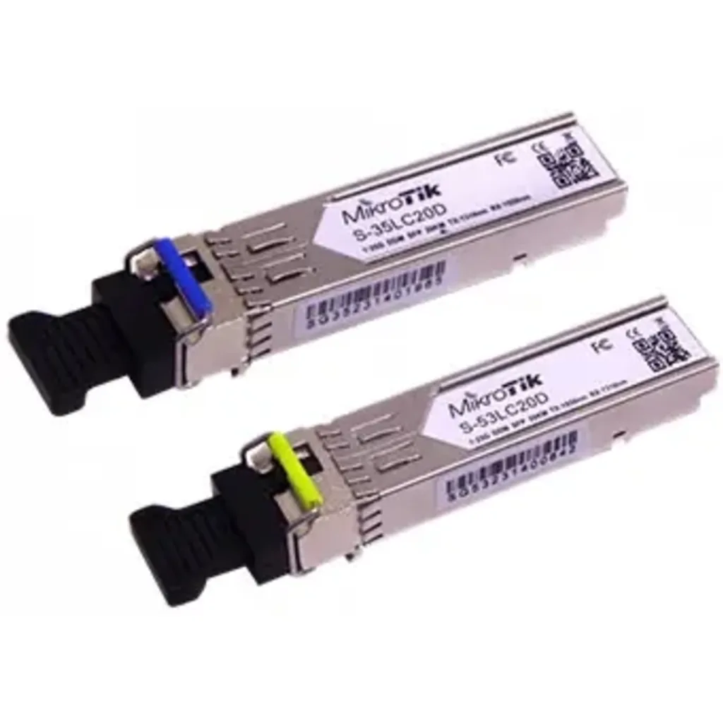 Módulo SFP MikroTik S-3553LC20D 20km 1550/1310nm 1.25Gbps Conector LC