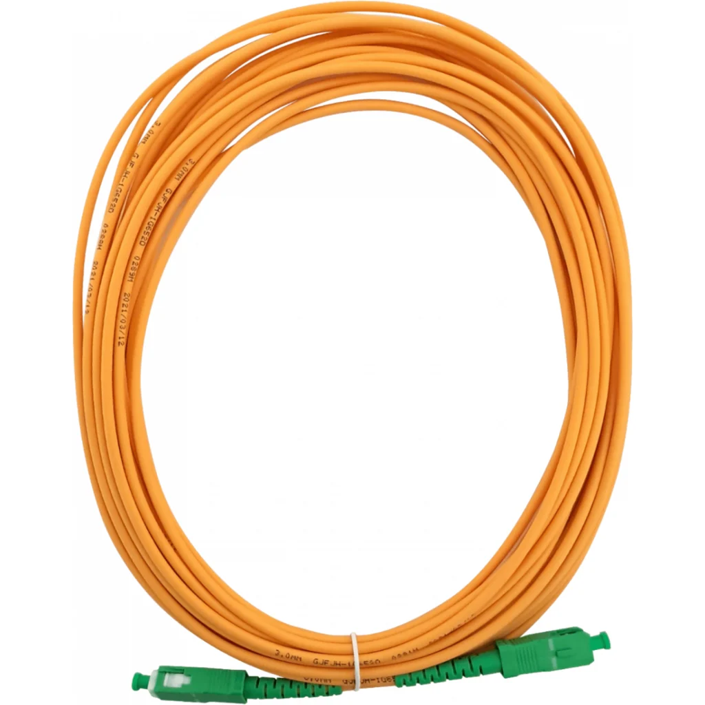 Imagen 1 de 8mt SC/APC-SC/APC MonoModo SM Simplex Jumper Cable Fibra 3.0mm 9/125um