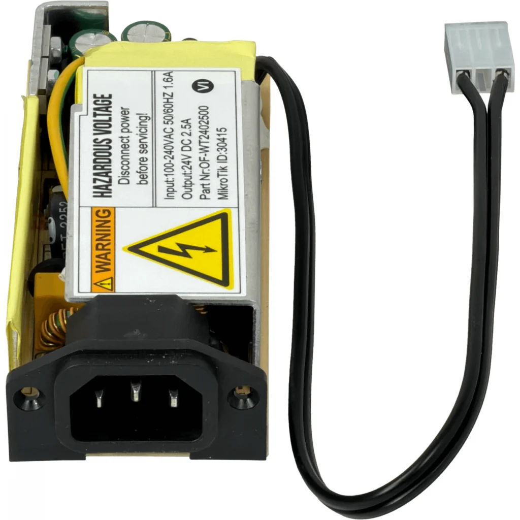 Imagen 3 de MIKROTIK req-cable 24V 2,5A 100-240V C14 Fuente Repuesto CCR WT2402500