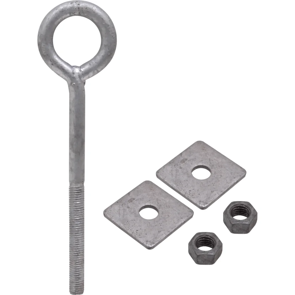 5/8 x 8pulg Perno Ojo con 2-Tuercas Hexagonales-15/16 2-Placas-6x6cm