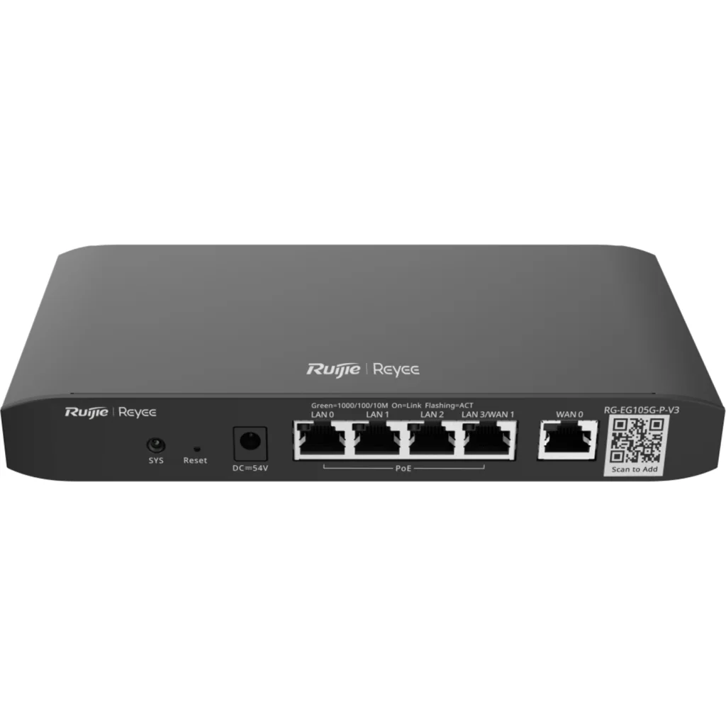 RG-EG105G-P-V3 Gateway PoE de 5 puertos Gigabit