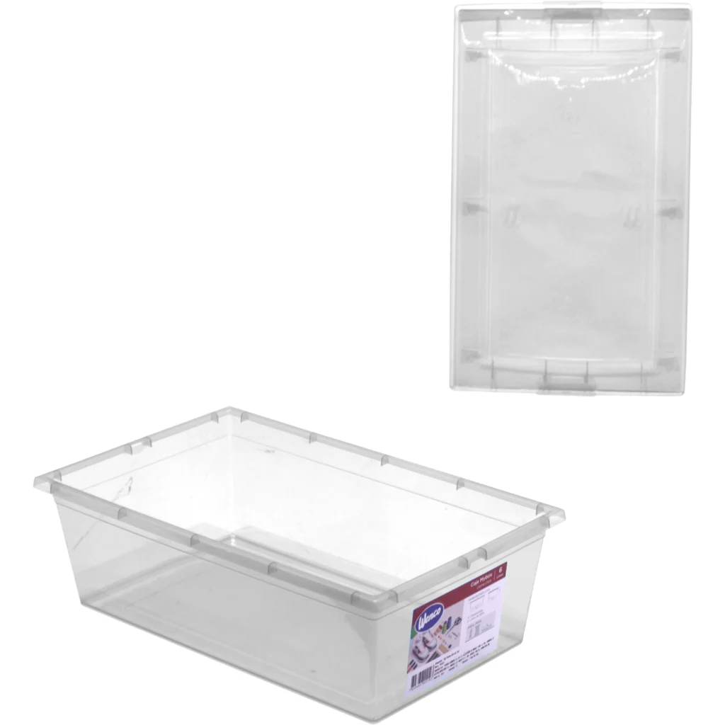 Imagen 1 de WENCO Caja c/Tapa 6Lts Transparente 21x34cm 11cm-Alt Rectangular